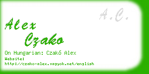 alex czako business card